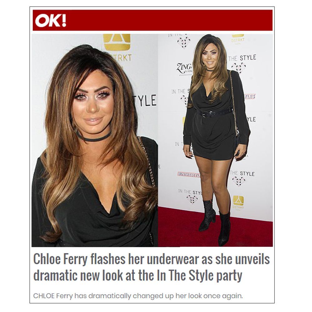 OK! features Chloe Ferry wearing CrownCouture hair