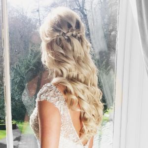 Bridal hair using CrownCouture hair extensions