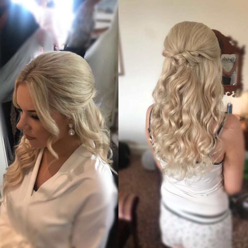 Bridal hair using CrownCouture clip in hair