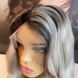 ASH BLONDE WIG WITH ROOT