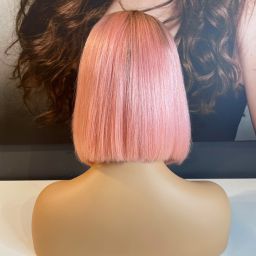 PINK BOB WITH ROOT WIG