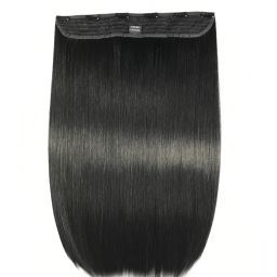 BLACK ONE PIECE CLIP IN HAIR EXTENSIONS