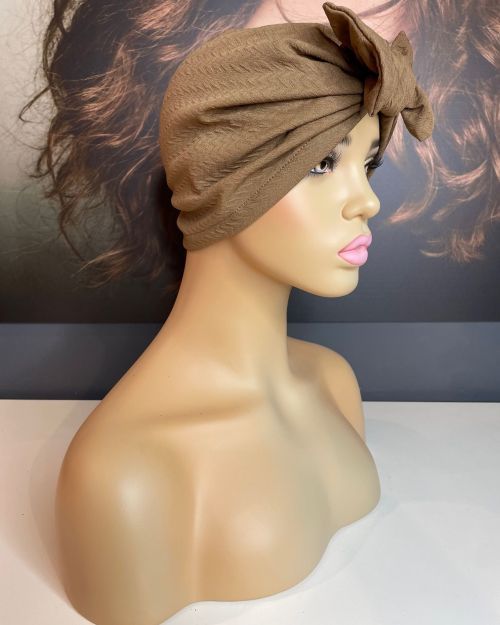 COCOA BOW FRONT TURBAN