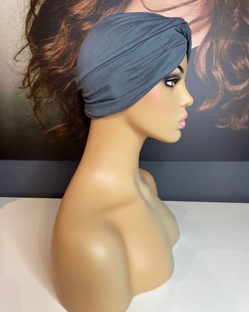 GREY KNOT FRONT TURBAN