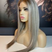 AVA – ASH BLONDE WIG WITH ROOT