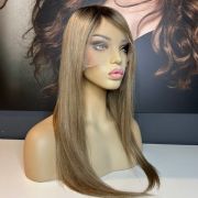 SIENNA – LONG SANDY BLONDE BALAYAGE WIG WITH ROOT