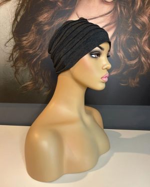 DARK GREY BAMBOO TURBAN