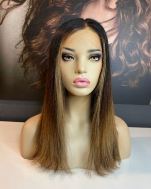 LUNA – DARK BROWN BALAYAGE WIG WITH FACE-FRAMING