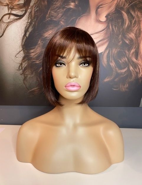 LUCY – CHOCOLATE BROWN BOB WIG WITH FRINGE