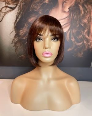 LUCY – CHOCOLATE BROWN BOB WIG WITH FRINGE