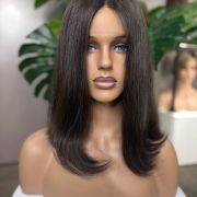 Chocolate brown human hair wig
