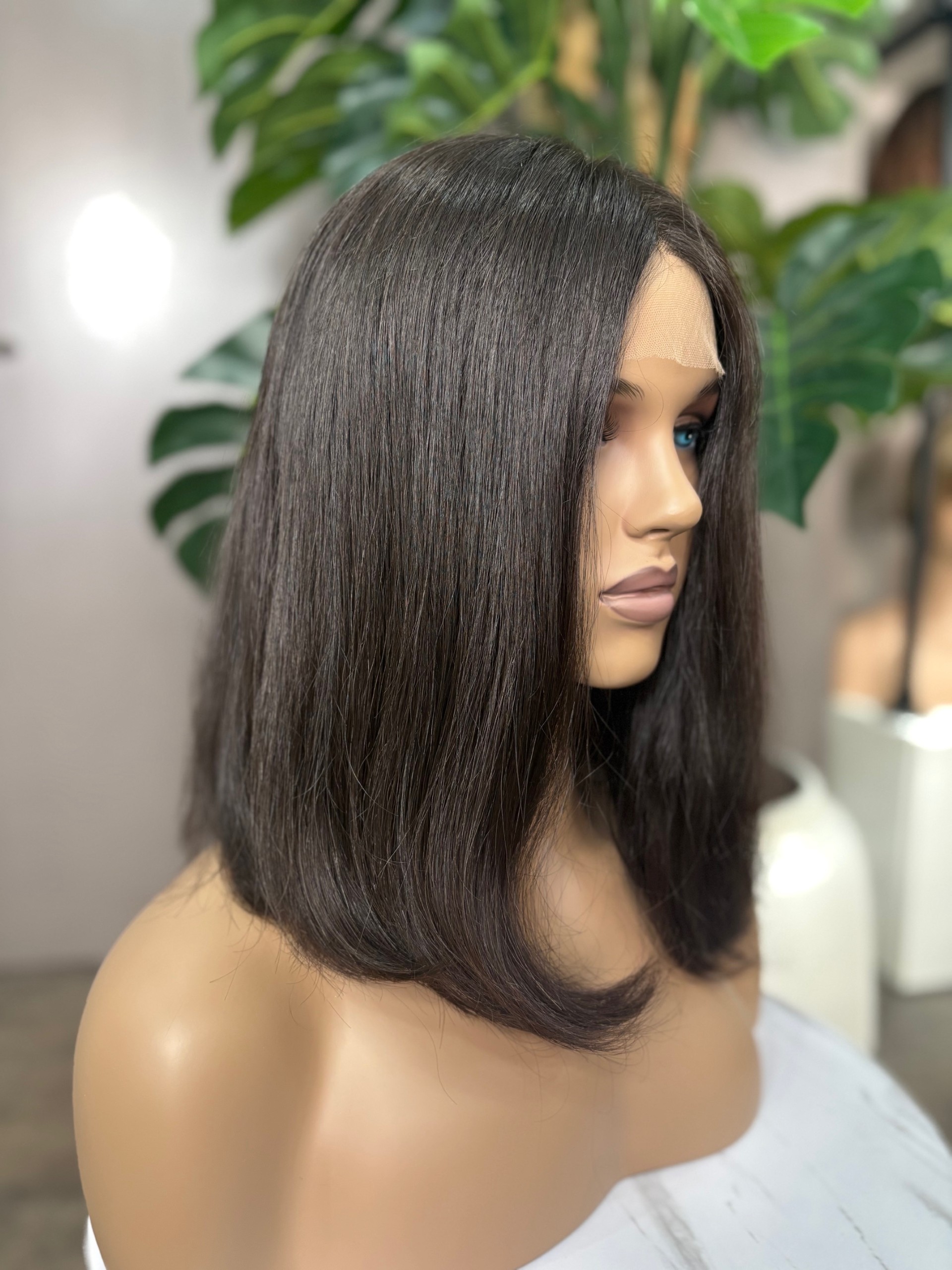 Lace front brown wig