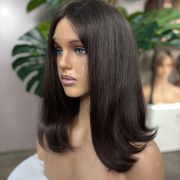 Dark brown lace front wig