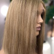 Blonde European human hair wig